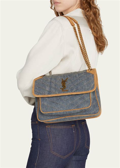 denim ysl bag|jean ysl bag.